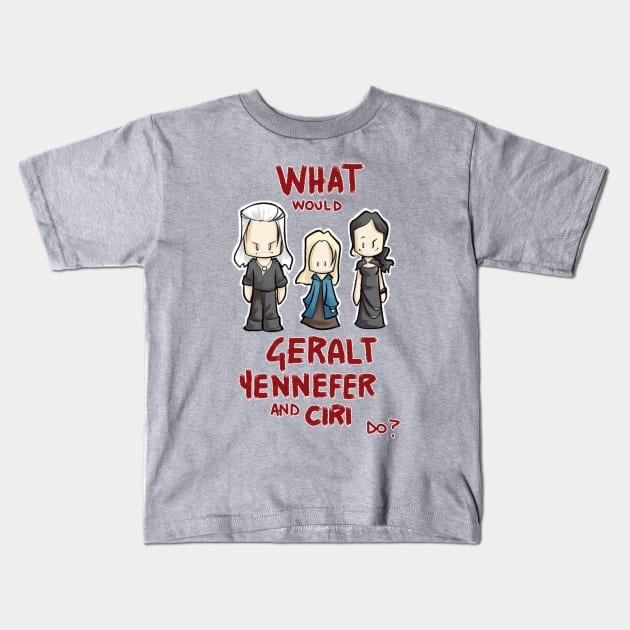 WW Geralt, Yennefer and Ciri do? Kids T-Shirt by ArryDesign